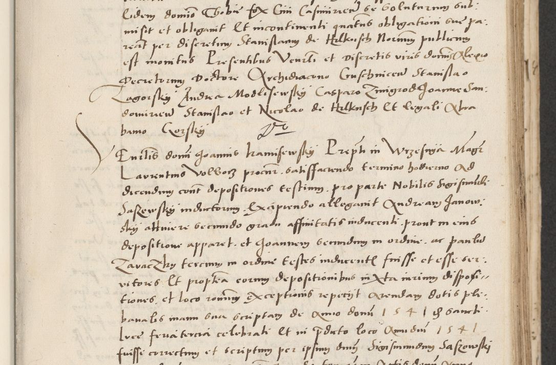 Zdjęcie nr 79 dla obiektu archiwalnego: Acta actorum causarum, sentenciarum et obligacionum coram reverendo patre domino Paulo Crassowsky Warssoviensi et Omnium Sanctorum preposito, canonico et officiali generali Cracoviensi ad annum Domini millesimum quingentesimum quadraresimum quatrum, cuius indicio est secunda pontificatus sanctissimi in Christo patris et domini nostri domini Pauli divina providencia pape tercii anno ipsius decimo, a die ac mense infrascriptis feliciter continuantur