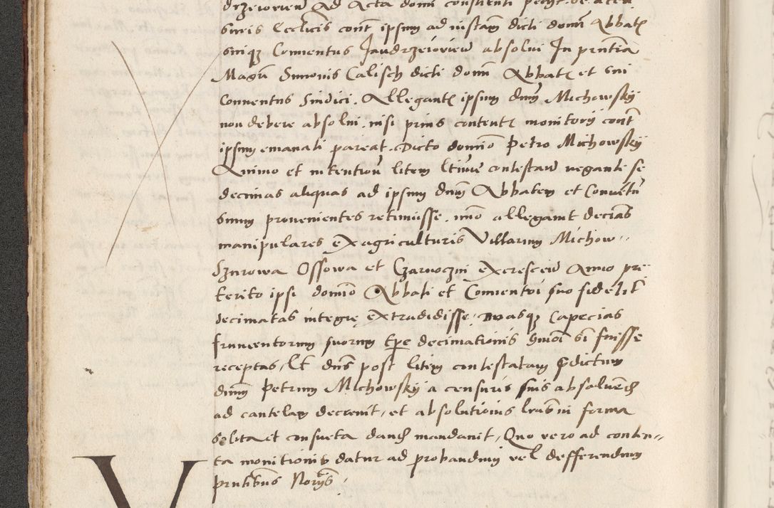 Zdjęcie nr 78 dla obiektu archiwalnego: Acta actorum causarum, sentenciarum et obligacionum coram reverendo patre domino Paulo Crassowsky Warssoviensi et Omnium Sanctorum preposito, canonico et officiali generali Cracoviensi ad annum Domini millesimum quingentesimum quadraresimum quatrum, cuius indicio est secunda pontificatus sanctissimi in Christo patris et domini nostri domini Pauli divina providencia pape tercii anno ipsius decimo, a die ac mense infrascriptis feliciter continuantur