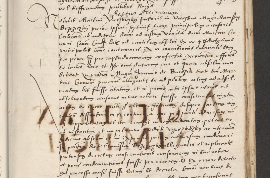 Zdjęcie nr 71 dla obiektu archiwalnego: Acta actorum causarum, sentenciarum et obligacionum coram reverendo patre domino Paulo Crassowsky Warssoviensi et Omnium Sanctorum preposito, canonico et officiali generali Cracoviensi ad annum Domini millesimum quingentesimum quadraresimum quatrum, cuius indicio est secunda pontificatus sanctissimi in Christo patris et domini nostri domini Pauli divina providencia pape tercii anno ipsius decimo, a die ac mense infrascriptis feliciter continuantur