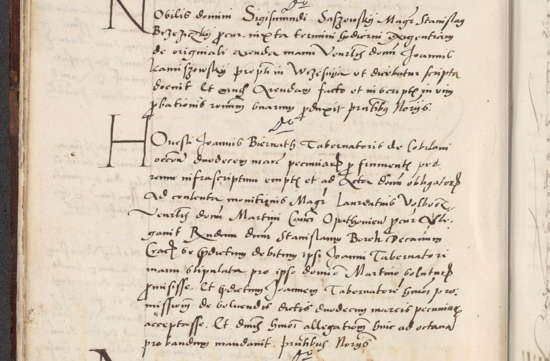 Zdjęcie nr 60 dla obiektu archiwalnego: Acta actorum causarum, sentenciarum et obligacionum coram reverendo patre domino Paulo Crassowsky Warssoviensi et Omnium Sanctorum preposito, canonico et officiali generali Cracoviensi ad annum Domini millesimum quingentesimum quadraresimum quatrum, cuius indicio est secunda pontificatus sanctissimi in Christo patris et domini nostri domini Pauli divina providencia pape tercii anno ipsius decimo, a die ac mense infrascriptis feliciter continuantur