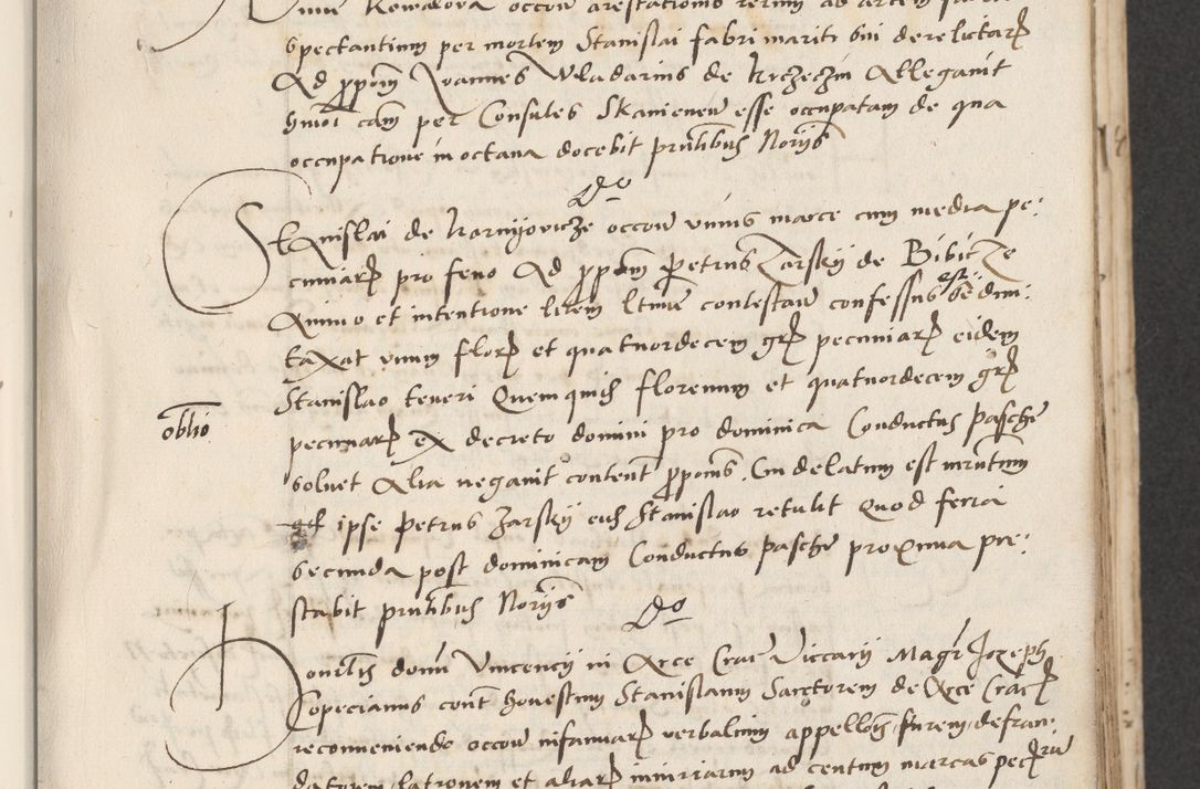 Zdjęcie nr 57 dla obiektu archiwalnego: Acta actorum causarum, sentenciarum et obligacionum coram reverendo patre domino Paulo Crassowsky Warssoviensi et Omnium Sanctorum preposito, canonico et officiali generali Cracoviensi ad annum Domini millesimum quingentesimum quadraresimum quatrum, cuius indicio est secunda pontificatus sanctissimi in Christo patris et domini nostri domini Pauli divina providencia pape tercii anno ipsius decimo, a die ac mense infrascriptis feliciter continuantur