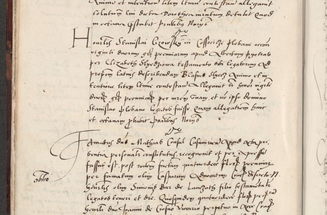 Zdjęcie nr 58 dla obiektu archiwalnego: Acta actorum causarum, sentenciarum et obligacionum coram reverendo patre domino Paulo Crassowsky Warssoviensi et Omnium Sanctorum preposito, canonico et officiali generali Cracoviensi ad annum Domini millesimum quingentesimum quadraresimum quatrum, cuius indicio est secunda pontificatus sanctissimi in Christo patris et domini nostri domini Pauli divina providencia pape tercii anno ipsius decimo, a die ac mense infrascriptis feliciter continuantur