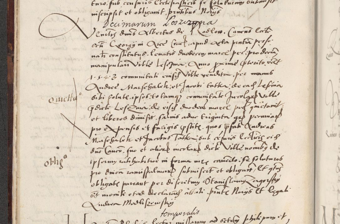 Zdjęcie nr 48 dla obiektu archiwalnego: Acta actorum causarum, sentenciarum et obligacionum coram reverendo patre domino Paulo Crassowsky Warssoviensi et Omnium Sanctorum preposito, canonico et officiali generali Cracoviensi ad annum Domini millesimum quingentesimum quadraresimum quatrum, cuius indicio est secunda pontificatus sanctissimi in Christo patris et domini nostri domini Pauli divina providencia pape tercii anno ipsius decimo, a die ac mense infrascriptis feliciter continuantur