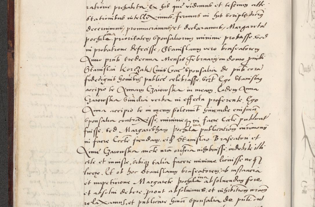 Zdjęcie nr 42 dla obiektu archiwalnego: Acta actorum causarum, sentenciarum et obligacionum coram reverendo patre domino Paulo Crassowsky Warssoviensi et Omnium Sanctorum preposito, canonico et officiali generali Cracoviensi ad annum Domini millesimum quingentesimum quadraresimum quatrum, cuius indicio est secunda pontificatus sanctissimi in Christo patris et domini nostri domini Pauli divina providencia pape tercii anno ipsius decimo, a die ac mense infrascriptis feliciter continuantur