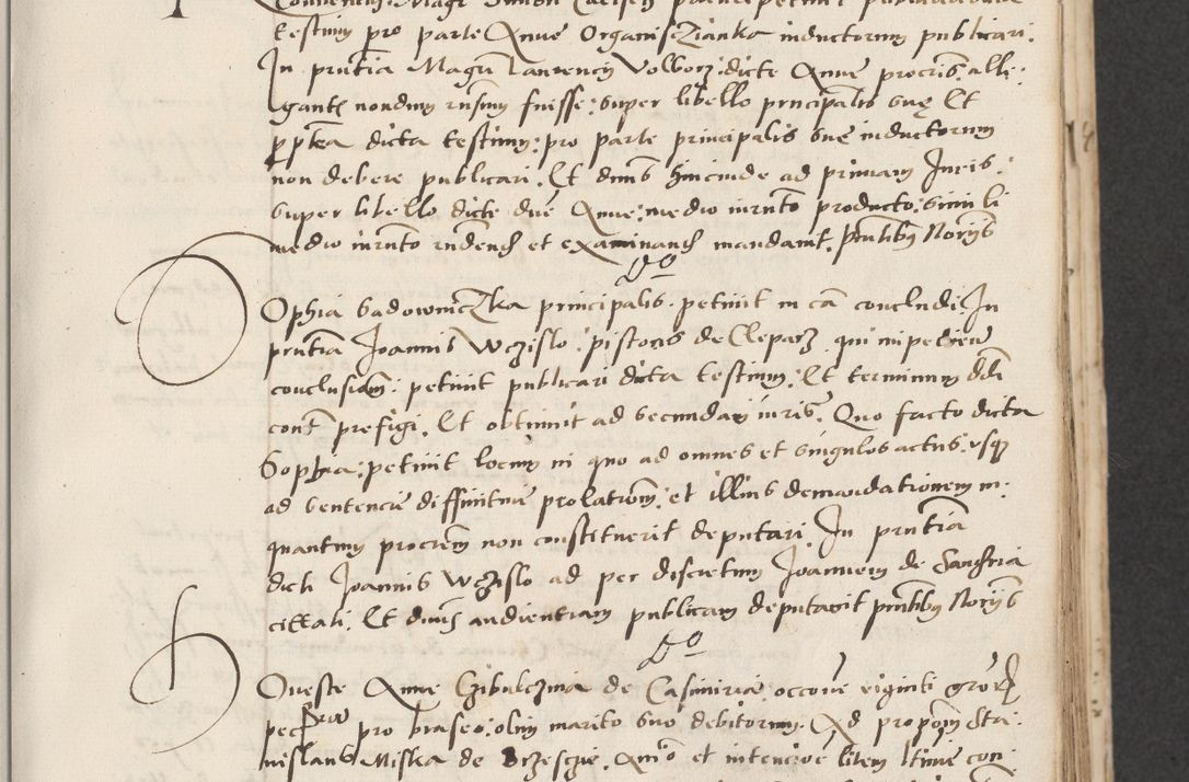 Zdjęcie nr 39 dla obiektu archiwalnego: Acta actorum causarum, sentenciarum et obligacionum coram reverendo patre domino Paulo Crassowsky Warssoviensi et Omnium Sanctorum preposito, canonico et officiali generali Cracoviensi ad annum Domini millesimum quingentesimum quadraresimum quatrum, cuius indicio est secunda pontificatus sanctissimi in Christo patris et domini nostri domini Pauli divina providencia pape tercii anno ipsius decimo, a die ac mense infrascriptis feliciter continuantur