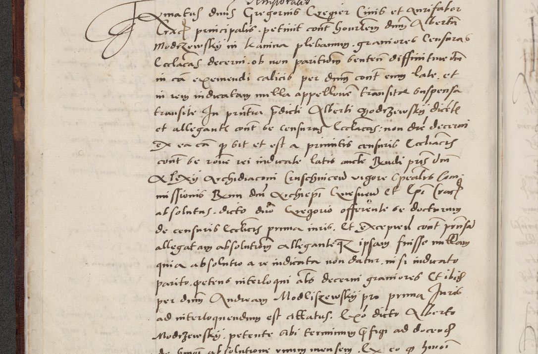 Zdjęcie nr 34 dla obiektu archiwalnego: Acta actorum causarum, sentenciarum et obligacionum coram reverendo patre domino Paulo Crassowsky Warssoviensi et Omnium Sanctorum preposito, canonico et officiali generali Cracoviensi ad annum Domini millesimum quingentesimum quadraresimum quatrum, cuius indicio est secunda pontificatus sanctissimi in Christo patris et domini nostri domini Pauli divina providencia pape tercii anno ipsius decimo, a die ac mense infrascriptis feliciter continuantur