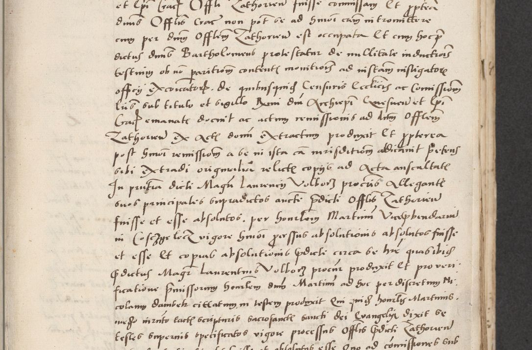 Zdjęcie nr 31 dla obiektu archiwalnego: Acta actorum causarum, sentenciarum et obligacionum coram reverendo patre domino Paulo Crassowsky Warssoviensi et Omnium Sanctorum preposito, canonico et officiali generali Cracoviensi ad annum Domini millesimum quingentesimum quadraresimum quatrum, cuius indicio est secunda pontificatus sanctissimi in Christo patris et domini nostri domini Pauli divina providencia pape tercii anno ipsius decimo, a die ac mense infrascriptis feliciter continuantur