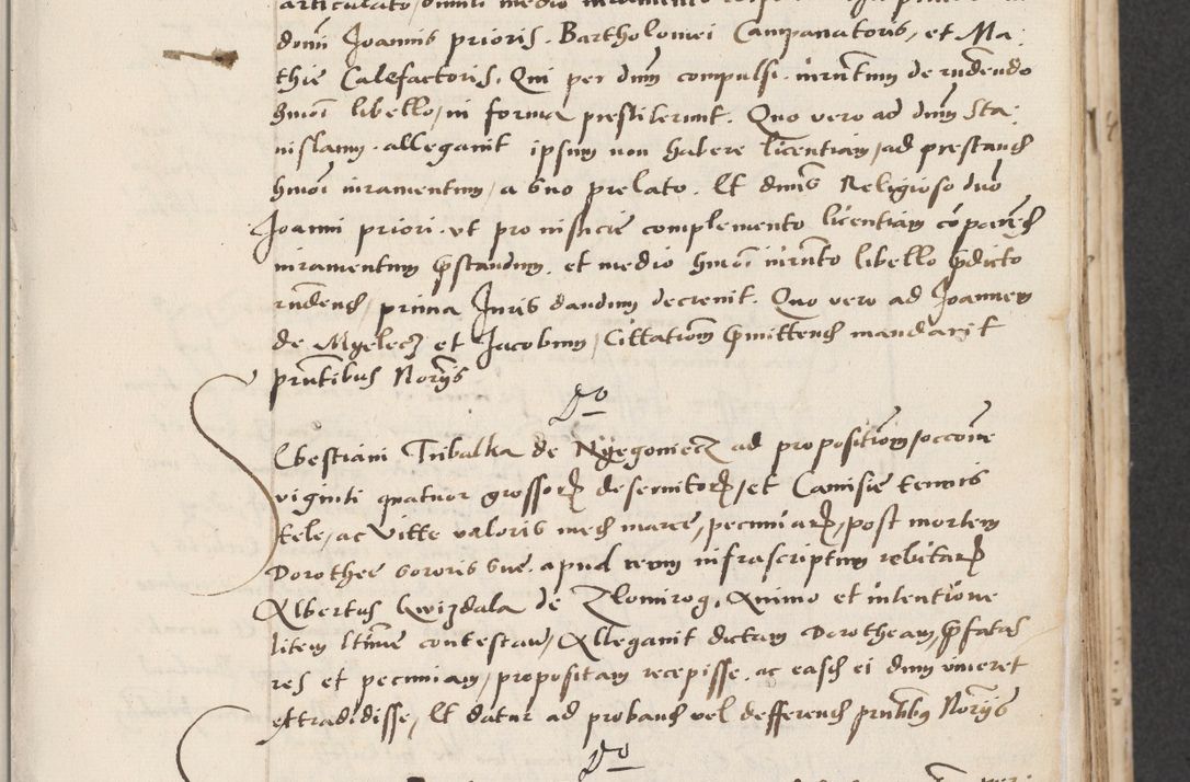 Zdjęcie nr 23 dla obiektu archiwalnego: Acta actorum causarum, sentenciarum et obligacionum coram reverendo patre domino Paulo Crassowsky Warssoviensi et Omnium Sanctorum preposito, canonico et officiali generali Cracoviensi ad annum Domini millesimum quingentesimum quadraresimum quatrum, cuius indicio est secunda pontificatus sanctissimi in Christo patris et domini nostri domini Pauli divina providencia pape tercii anno ipsius decimo, a die ac mense infrascriptis feliciter continuantur