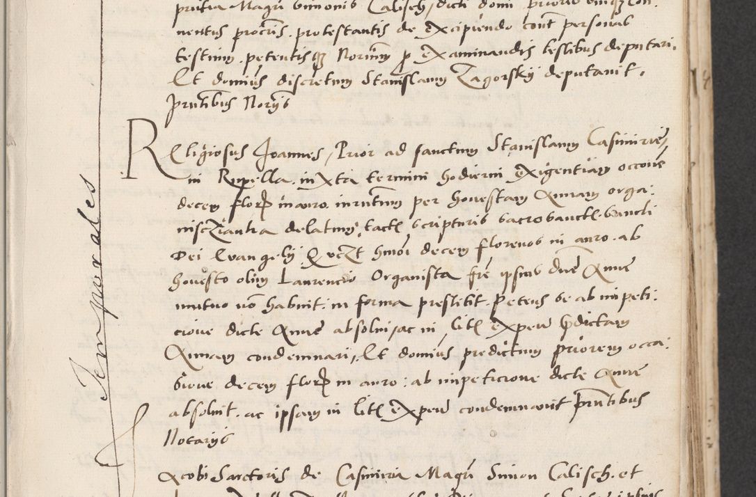 Zdjęcie nr 21 dla obiektu archiwalnego: Acta actorum causarum, sentenciarum et obligacionum coram reverendo patre domino Paulo Crassowsky Warssoviensi et Omnium Sanctorum preposito, canonico et officiali generali Cracoviensi ad annum Domini millesimum quingentesimum quadraresimum quatrum, cuius indicio est secunda pontificatus sanctissimi in Christo patris et domini nostri domini Pauli divina providencia pape tercii anno ipsius decimo, a die ac mense infrascriptis feliciter continuantur