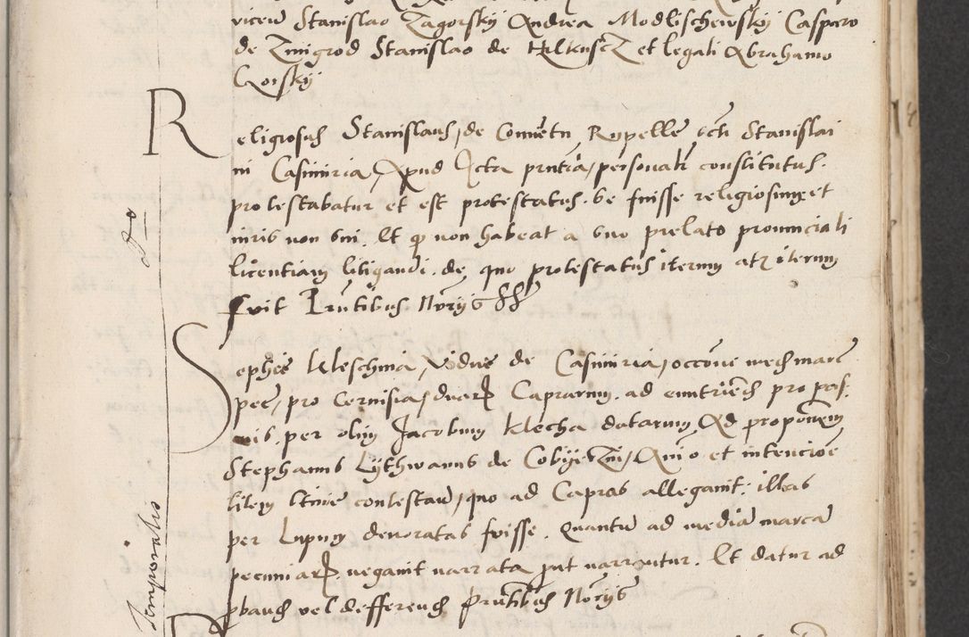 Zdjęcie nr 19 dla obiektu archiwalnego: Acta actorum causarum, sentenciarum et obligacionum coram reverendo patre domino Paulo Crassowsky Warssoviensi et Omnium Sanctorum preposito, canonico et officiali generali Cracoviensi ad annum Domini millesimum quingentesimum quadraresimum quatrum, cuius indicio est secunda pontificatus sanctissimi in Christo patris et domini nostri domini Pauli divina providencia pape tercii anno ipsius decimo, a die ac mense infrascriptis feliciter continuantur