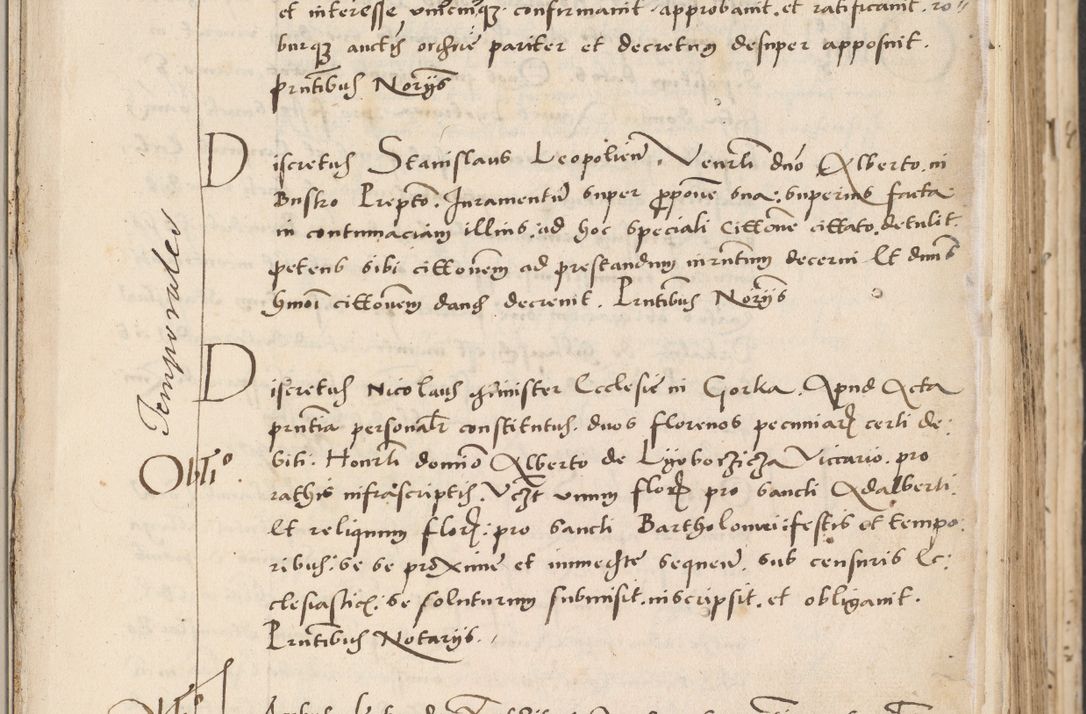 Zdjęcie nr 9 dla obiektu archiwalnego: Acta actorum causarum, sentenciarum et obligacionum coram reverendo patre domino Paulo Crassowsky Warssoviensi et Omnium Sanctorum preposito, canonico et officiali generali Cracoviensi ad annum Domini millesimum quingentesimum quadraresimum quatrum, cuius indicio est secunda pontificatus sanctissimi in Christo patris et domini nostri domini Pauli divina providencia pape tercii anno ipsius decimo, a die ac mense infrascriptis feliciter continuantur