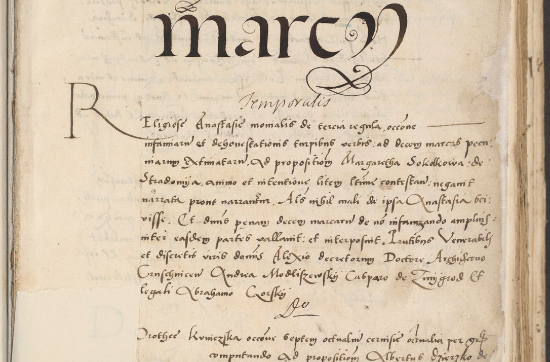 Zdjęcie nr 7 dla obiektu archiwalnego: Acta actorum causarum, sentenciarum et obligacionum coram reverendo patre domino Paulo Crassowsky Warssoviensi et Omnium Sanctorum preposito, canonico et officiali generali Cracoviensi ad annum Domini millesimum quingentesimum quadraresimum quatrum, cuius indicio est secunda pontificatus sanctissimi in Christo patris et domini nostri domini Pauli divina providencia pape tercii anno ipsius decimo, a die ac mense infrascriptis feliciter continuantur