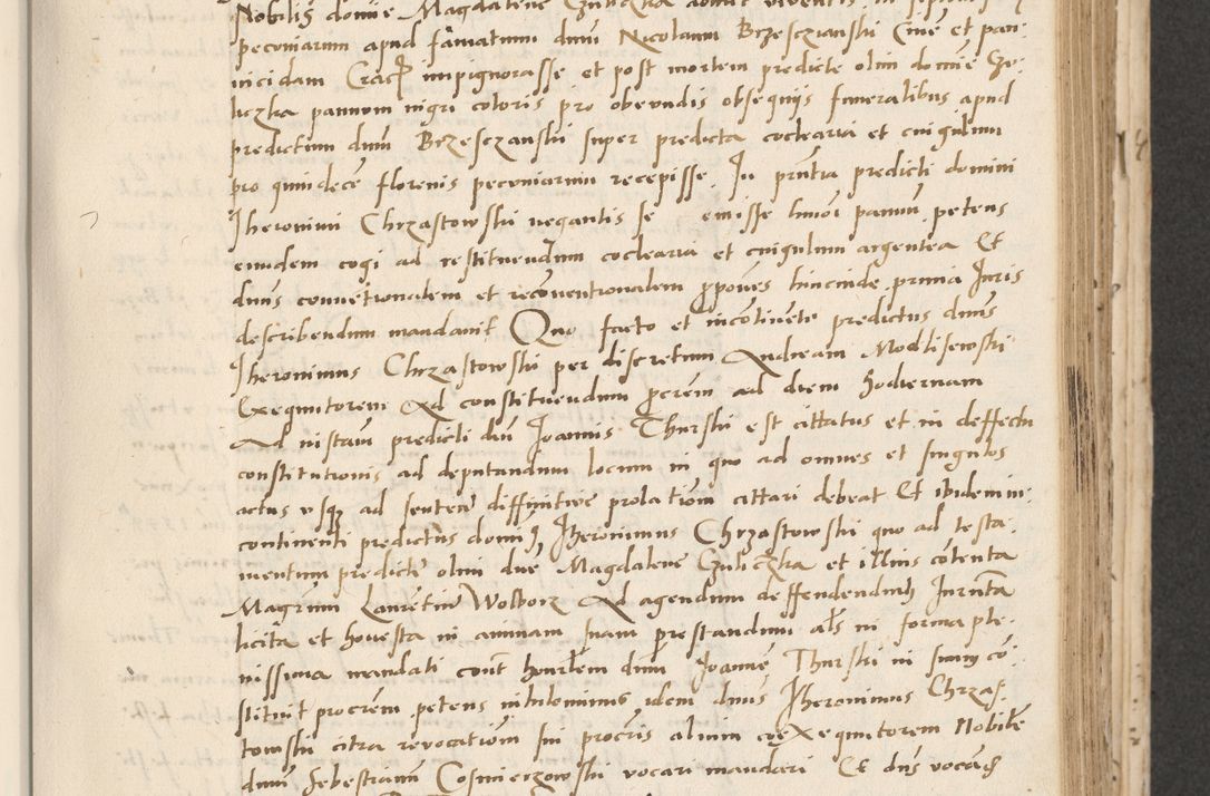 Zdjęcie nr 207 dla obiektu archiwalnego: Acta actorum causarum, sentenciarum et obligacionum coram reverendo patre domino Paulo Crassowsky Warssoviensi et Omnium Sanctorum preposito, canonico et officiali generali Cracoviensi ad annum Domini millesimum quingentesimum quadraresimum quatrum, cuius indicio est secunda pontificatus sanctissimi in Christo patris et domini nostri domini Pauli divina providencia pape tercii anno ipsius decimo, a die ac mense infrascriptis feliciter continuantur