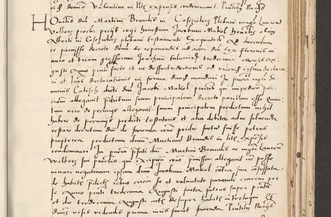 Zdjęcie nr 403 dla obiektu archiwalnego: Acta actorum causarum, sentenciarum et obligacionum coram reverendo patre domino Paulo Crassowsky Warssoviensi et Omnium Sanctorum preposito, canonico et officiali generali Cracoviensi ad annum Domini millesimum quingentesimum quadraresimum quatrum, cuius indicio est secunda pontificatus sanctissimi in Christo patris et domini nostri domini Pauli divina providencia pape tercii anno ipsius decimo, a die ac mense infrascriptis feliciter continuantur