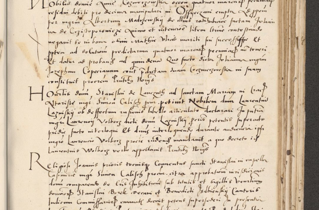 Zdjęcie nr 401 dla obiektu archiwalnego: Acta actorum causarum, sentenciarum et obligacionum coram reverendo patre domino Paulo Crassowsky Warssoviensi et Omnium Sanctorum preposito, canonico et officiali generali Cracoviensi ad annum Domini millesimum quingentesimum quadraresimum quatrum, cuius indicio est secunda pontificatus sanctissimi in Christo patris et domini nostri domini Pauli divina providencia pape tercii anno ipsius decimo, a die ac mense infrascriptis feliciter continuantur