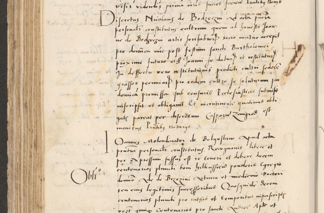 Zdjęcie nr 398 dla obiektu archiwalnego: Acta actorum causarum, sentenciarum et obligacionum coram reverendo patre domino Paulo Crassowsky Warssoviensi et Omnium Sanctorum preposito, canonico et officiali generali Cracoviensi ad annum Domini millesimum quingentesimum quadraresimum quatrum, cuius indicio est secunda pontificatus sanctissimi in Christo patris et domini nostri domini Pauli divina providencia pape tercii anno ipsius decimo, a die ac mense infrascriptis feliciter continuantur