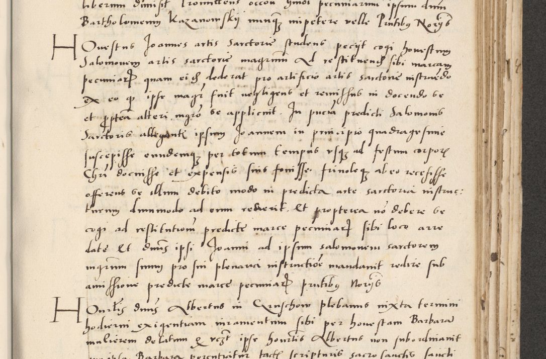 Zdjęcie nr 395 dla obiektu archiwalnego: Acta actorum causarum, sentenciarum et obligacionum coram reverendo patre domino Paulo Crassowsky Warssoviensi et Omnium Sanctorum preposito, canonico et officiali generali Cracoviensi ad annum Domini millesimum quingentesimum quadraresimum quatrum, cuius indicio est secunda pontificatus sanctissimi in Christo patris et domini nostri domini Pauli divina providencia pape tercii anno ipsius decimo, a die ac mense infrascriptis feliciter continuantur