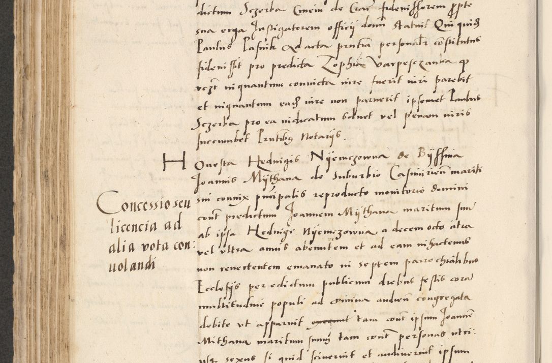 Zdjęcie nr 386 dla obiektu archiwalnego: Acta actorum causarum, sentenciarum et obligacionum coram reverendo patre domino Paulo Crassowsky Warssoviensi et Omnium Sanctorum preposito, canonico et officiali generali Cracoviensi ad annum Domini millesimum quingentesimum quadraresimum quatrum, cuius indicio est secunda pontificatus sanctissimi in Christo patris et domini nostri domini Pauli divina providencia pape tercii anno ipsius decimo, a die ac mense infrascriptis feliciter continuantur