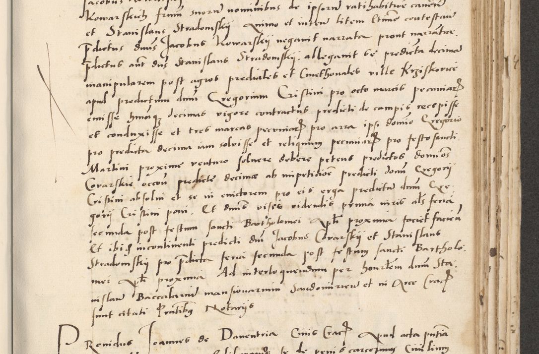 Zdjęcie nr 375 dla obiektu archiwalnego: Acta actorum causarum, sentenciarum et obligacionum coram reverendo patre domino Paulo Crassowsky Warssoviensi et Omnium Sanctorum preposito, canonico et officiali generali Cracoviensi ad annum Domini millesimum quingentesimum quadraresimum quatrum, cuius indicio est secunda pontificatus sanctissimi in Christo patris et domini nostri domini Pauli divina providencia pape tercii anno ipsius decimo, a die ac mense infrascriptis feliciter continuantur