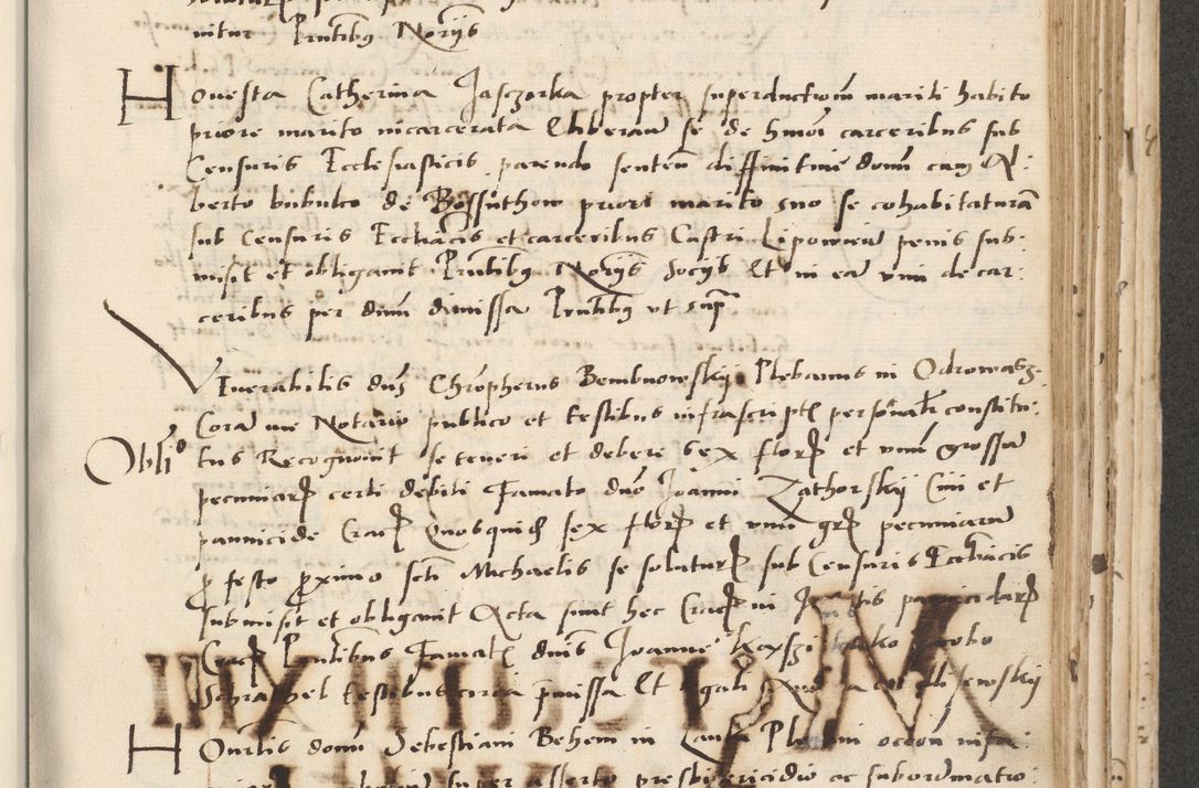 Zdjęcie nr 371 dla obiektu archiwalnego: Acta actorum causarum, sentenciarum et obligacionum coram reverendo patre domino Paulo Crassowsky Warssoviensi et Omnium Sanctorum preposito, canonico et officiali generali Cracoviensi ad annum Domini millesimum quingentesimum quadraresimum quatrum, cuius indicio est secunda pontificatus sanctissimi in Christo patris et domini nostri domini Pauli divina providencia pape tercii anno ipsius decimo, a die ac mense infrascriptis feliciter continuantur