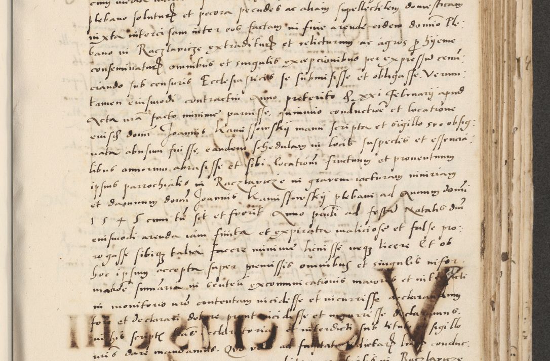 Zdjęcie nr 367 dla obiektu archiwalnego: Acta actorum causarum, sentenciarum et obligacionum coram reverendo patre domino Paulo Crassowsky Warssoviensi et Omnium Sanctorum preposito, canonico et officiali generali Cracoviensi ad annum Domini millesimum quingentesimum quadraresimum quatrum, cuius indicio est secunda pontificatus sanctissimi in Christo patris et domini nostri domini Pauli divina providencia pape tercii anno ipsius decimo, a die ac mense infrascriptis feliciter continuantur