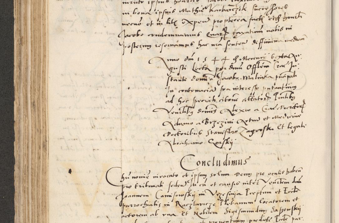 Zdjęcie nr 366 dla obiektu archiwalnego: Acta actorum causarum, sentenciarum et obligacionum coram reverendo patre domino Paulo Crassowsky Warssoviensi et Omnium Sanctorum preposito, canonico et officiali generali Cracoviensi ad annum Domini millesimum quingentesimum quadraresimum quatrum, cuius indicio est secunda pontificatus sanctissimi in Christo patris et domini nostri domini Pauli divina providencia pape tercii anno ipsius decimo, a die ac mense infrascriptis feliciter continuantur