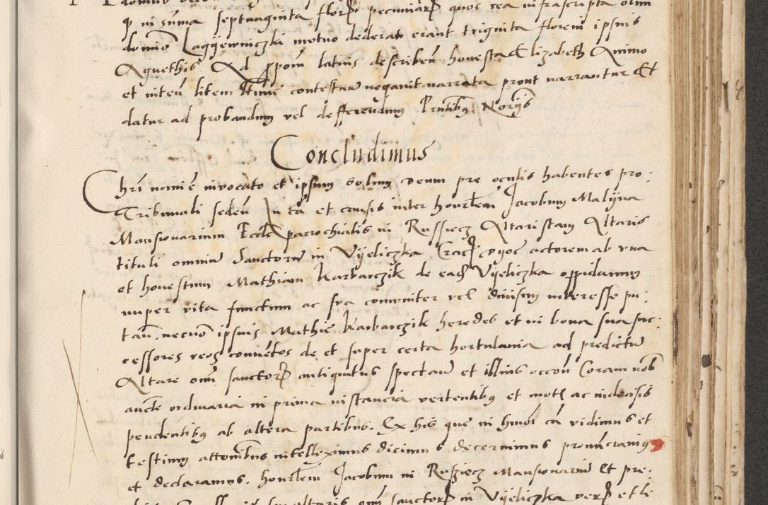 Zdjęcie nr 365 dla obiektu archiwalnego: Acta actorum causarum, sentenciarum et obligacionum coram reverendo patre domino Paulo Crassowsky Warssoviensi et Omnium Sanctorum preposito, canonico et officiali generali Cracoviensi ad annum Domini millesimum quingentesimum quadraresimum quatrum, cuius indicio est secunda pontificatus sanctissimi in Christo patris et domini nostri domini Pauli divina providencia pape tercii anno ipsius decimo, a die ac mense infrascriptis feliciter continuantur