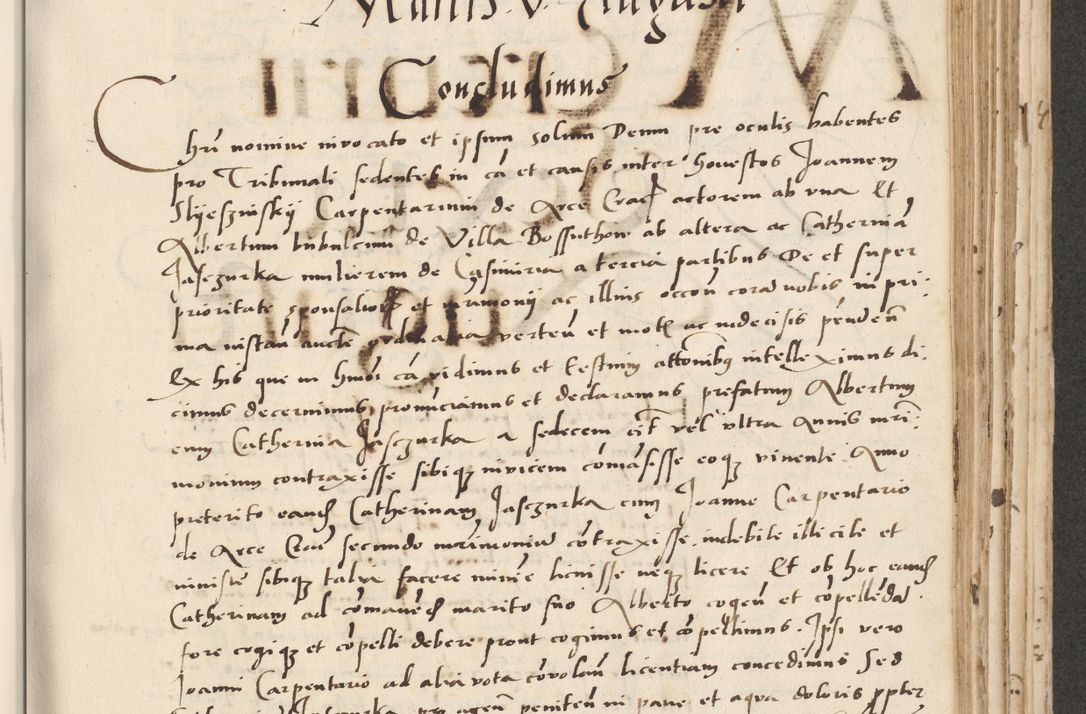 Zdjęcie nr 363 dla obiektu archiwalnego: Acta actorum causarum, sentenciarum et obligacionum coram reverendo patre domino Paulo Crassowsky Warssoviensi et Omnium Sanctorum preposito, canonico et officiali generali Cracoviensi ad annum Domini millesimum quingentesimum quadraresimum quatrum, cuius indicio est secunda pontificatus sanctissimi in Christo patris et domini nostri domini Pauli divina providencia pape tercii anno ipsius decimo, a die ac mense infrascriptis feliciter continuantur