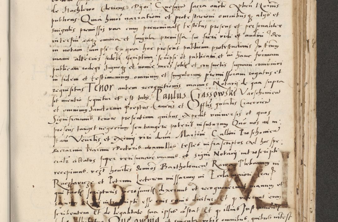 Zdjęcie nr 357 dla obiektu archiwalnego: Acta actorum causarum, sentenciarum et obligacionum coram reverendo patre domino Paulo Crassowsky Warssoviensi et Omnium Sanctorum preposito, canonico et officiali generali Cracoviensi ad annum Domini millesimum quingentesimum quadraresimum quatrum, cuius indicio est secunda pontificatus sanctissimi in Christo patris et domini nostri domini Pauli divina providencia pape tercii anno ipsius decimo, a die ac mense infrascriptis feliciter continuantur