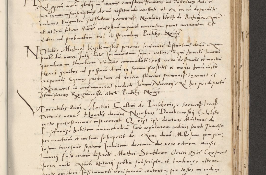 Zdjęcie nr 355 dla obiektu archiwalnego: Acta actorum causarum, sentenciarum et obligacionum coram reverendo patre domino Paulo Crassowsky Warssoviensi et Omnium Sanctorum preposito, canonico et officiali generali Cracoviensi ad annum Domini millesimum quingentesimum quadraresimum quatrum, cuius indicio est secunda pontificatus sanctissimi in Christo patris et domini nostri domini Pauli divina providencia pape tercii anno ipsius decimo, a die ac mense infrascriptis feliciter continuantur