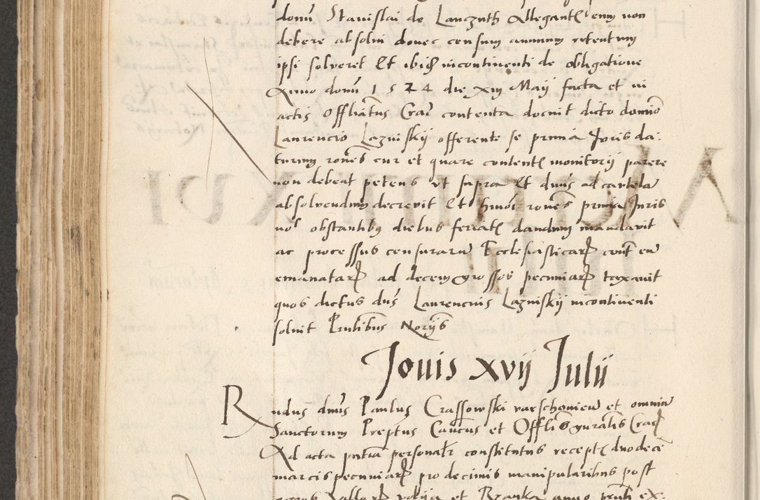 Zdjęcie nr 336 dla obiektu archiwalnego: Acta actorum causarum, sentenciarum et obligacionum coram reverendo patre domino Paulo Crassowsky Warssoviensi et Omnium Sanctorum preposito, canonico et officiali generali Cracoviensi ad annum Domini millesimum quingentesimum quadraresimum quatrum, cuius indicio est secunda pontificatus sanctissimi in Christo patris et domini nostri domini Pauli divina providencia pape tercii anno ipsius decimo, a die ac mense infrascriptis feliciter continuantur