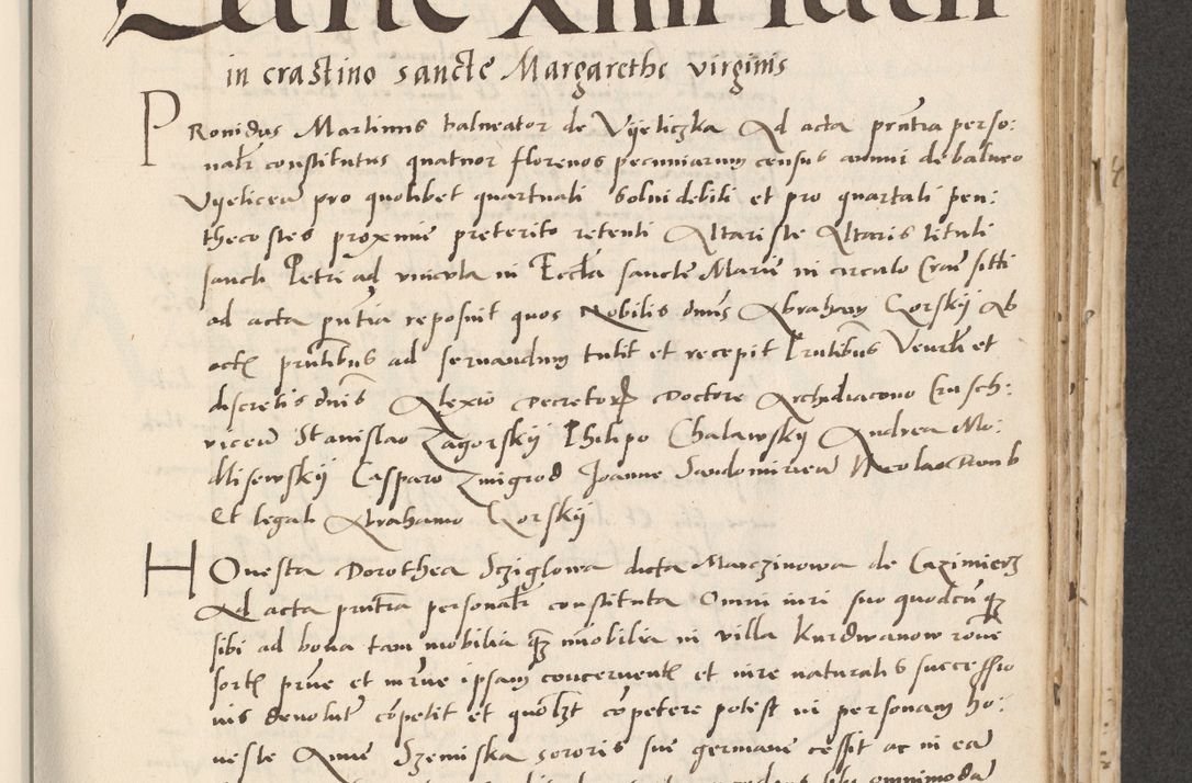 Zdjęcie nr 333 dla obiektu archiwalnego: Acta actorum causarum, sentenciarum et obligacionum coram reverendo patre domino Paulo Crassowsky Warssoviensi et Omnium Sanctorum preposito, canonico et officiali generali Cracoviensi ad annum Domini millesimum quingentesimum quadraresimum quatrum, cuius indicio est secunda pontificatus sanctissimi in Christo patris et domini nostri domini Pauli divina providencia pape tercii anno ipsius decimo, a die ac mense infrascriptis feliciter continuantur