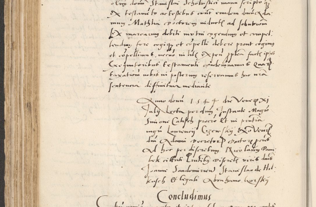 Zdjęcie nr 330 dla obiektu archiwalnego: Acta actorum causarum, sentenciarum et obligacionum coram reverendo patre domino Paulo Crassowsky Warssoviensi et Omnium Sanctorum preposito, canonico et officiali generali Cracoviensi ad annum Domini millesimum quingentesimum quadraresimum quatrum, cuius indicio est secunda pontificatus sanctissimi in Christo patris et domini nostri domini Pauli divina providencia pape tercii anno ipsius decimo, a die ac mense infrascriptis feliciter continuantur