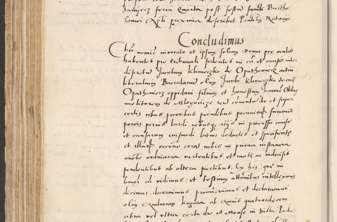 Zdjęcie nr 328 dla obiektu archiwalnego: Acta actorum causarum, sentenciarum et obligacionum coram reverendo patre domino Paulo Crassowsky Warssoviensi et Omnium Sanctorum preposito, canonico et officiali generali Cracoviensi ad annum Domini millesimum quingentesimum quadraresimum quatrum, cuius indicio est secunda pontificatus sanctissimi in Christo patris et domini nostri domini Pauli divina providencia pape tercii anno ipsius decimo, a die ac mense infrascriptis feliciter continuantur