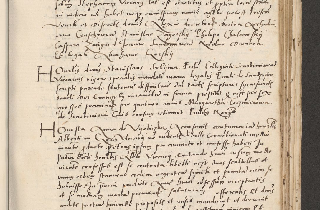 Zdjęcie nr 323 dla obiektu archiwalnego: Acta actorum causarum, sentenciarum et obligacionum coram reverendo patre domino Paulo Crassowsky Warssoviensi et Omnium Sanctorum preposito, canonico et officiali generali Cracoviensi ad annum Domini millesimum quingentesimum quadraresimum quatrum, cuius indicio est secunda pontificatus sanctissimi in Christo patris et domini nostri domini Pauli divina providencia pape tercii anno ipsius decimo, a die ac mense infrascriptis feliciter continuantur