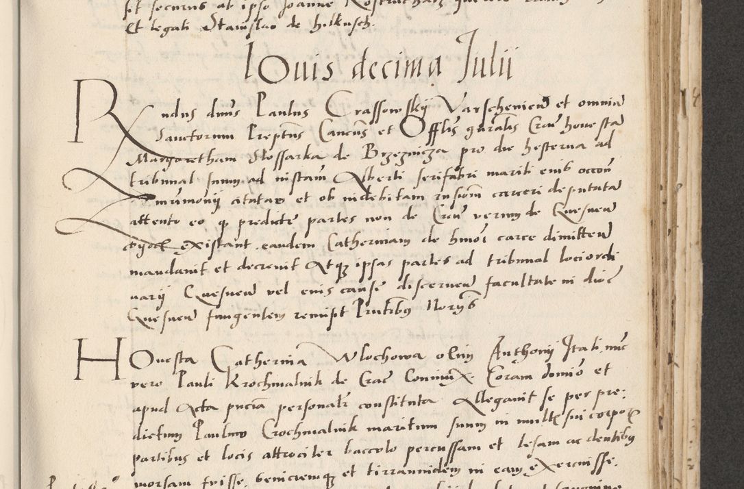 Zdjęcie nr 321 dla obiektu archiwalnego: Acta actorum causarum, sentenciarum et obligacionum coram reverendo patre domino Paulo Crassowsky Warssoviensi et Omnium Sanctorum preposito, canonico et officiali generali Cracoviensi ad annum Domini millesimum quingentesimum quadraresimum quatrum, cuius indicio est secunda pontificatus sanctissimi in Christo patris et domini nostri domini Pauli divina providencia pape tercii anno ipsius decimo, a die ac mense infrascriptis feliciter continuantur