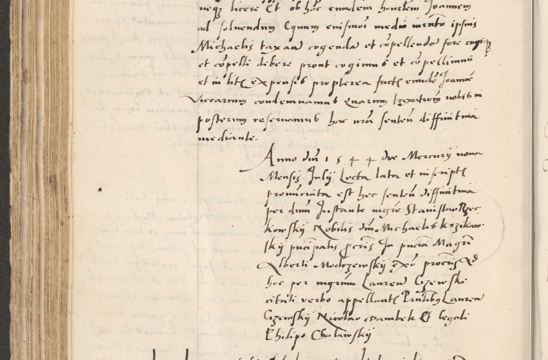Zdjęcie nr 320 dla obiektu archiwalnego: Acta actorum causarum, sentenciarum et obligacionum coram reverendo patre domino Paulo Crassowsky Warssoviensi et Omnium Sanctorum preposito, canonico et officiali generali Cracoviensi ad annum Domini millesimum quingentesimum quadraresimum quatrum, cuius indicio est secunda pontificatus sanctissimi in Christo patris et domini nostri domini Pauli divina providencia pape tercii anno ipsius decimo, a die ac mense infrascriptis feliciter continuantur