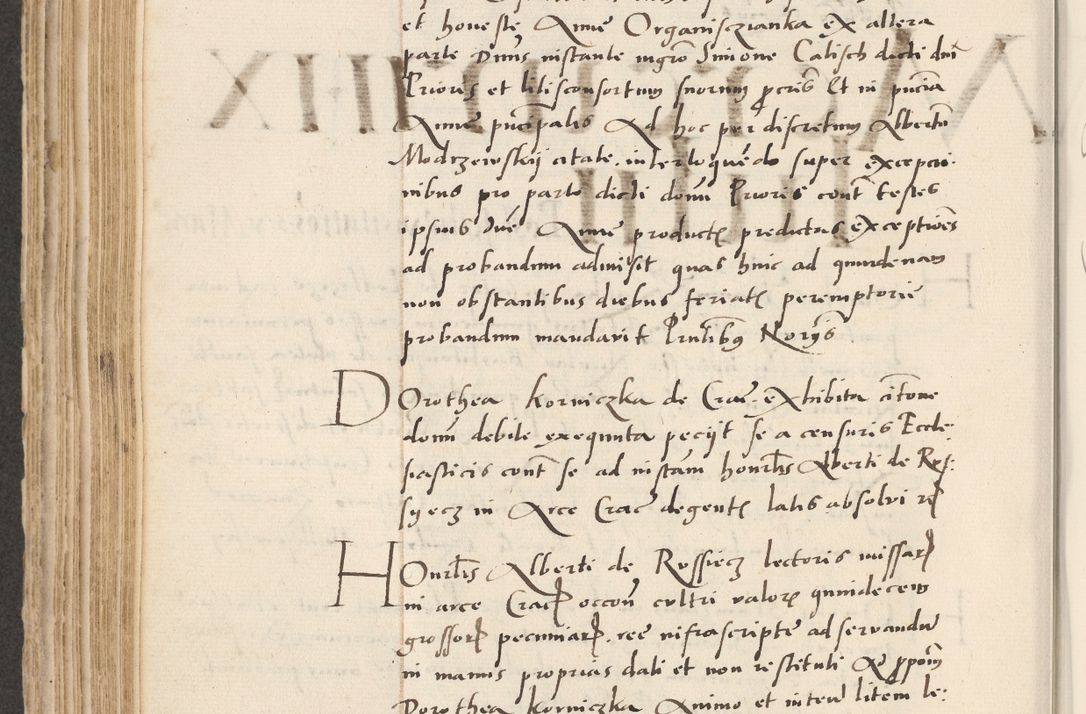 Zdjęcie nr 316 dla obiektu archiwalnego: Acta actorum causarum, sentenciarum et obligacionum coram reverendo patre domino Paulo Crassowsky Warssoviensi et Omnium Sanctorum preposito, canonico et officiali generali Cracoviensi ad annum Domini millesimum quingentesimum quadraresimum quatrum, cuius indicio est secunda pontificatus sanctissimi in Christo patris et domini nostri domini Pauli divina providencia pape tercii anno ipsius decimo, a die ac mense infrascriptis feliciter continuantur