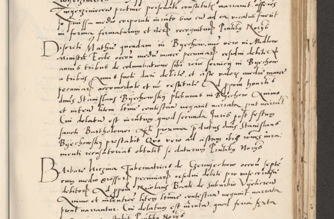 Zdjęcie nr 313 dla obiektu archiwalnego: Acta actorum causarum, sentenciarum et obligacionum coram reverendo patre domino Paulo Crassowsky Warssoviensi et Omnium Sanctorum preposito, canonico et officiali generali Cracoviensi ad annum Domini millesimum quingentesimum quadraresimum quatrum, cuius indicio est secunda pontificatus sanctissimi in Christo patris et domini nostri domini Pauli divina providencia pape tercii anno ipsius decimo, a die ac mense infrascriptis feliciter continuantur