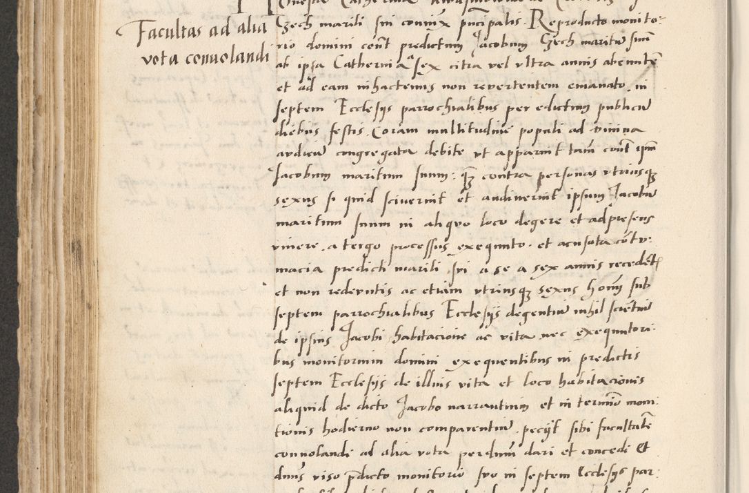 Zdjęcie nr 306 dla obiektu archiwalnego: Acta actorum causarum, sentenciarum et obligacionum coram reverendo patre domino Paulo Crassowsky Warssoviensi et Omnium Sanctorum preposito, canonico et officiali generali Cracoviensi ad annum Domini millesimum quingentesimum quadraresimum quatrum, cuius indicio est secunda pontificatus sanctissimi in Christo patris et domini nostri domini Pauli divina providencia pape tercii anno ipsius decimo, a die ac mense infrascriptis feliciter continuantur