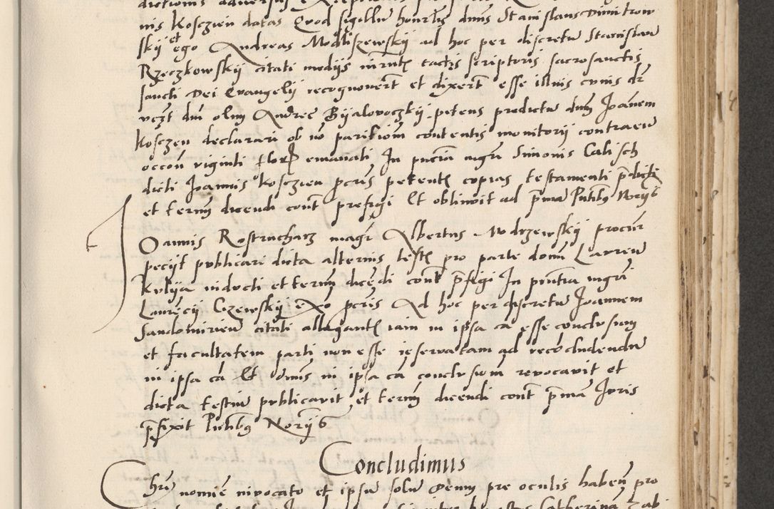 Zdjęcie nr 295 dla obiektu archiwalnego: Acta actorum causarum, sentenciarum et obligacionum coram reverendo patre domino Paulo Crassowsky Warssoviensi et Omnium Sanctorum preposito, canonico et officiali generali Cracoviensi ad annum Domini millesimum quingentesimum quadraresimum quatrum, cuius indicio est secunda pontificatus sanctissimi in Christo patris et domini nostri domini Pauli divina providencia pape tercii anno ipsius decimo, a die ac mense infrascriptis feliciter continuantur