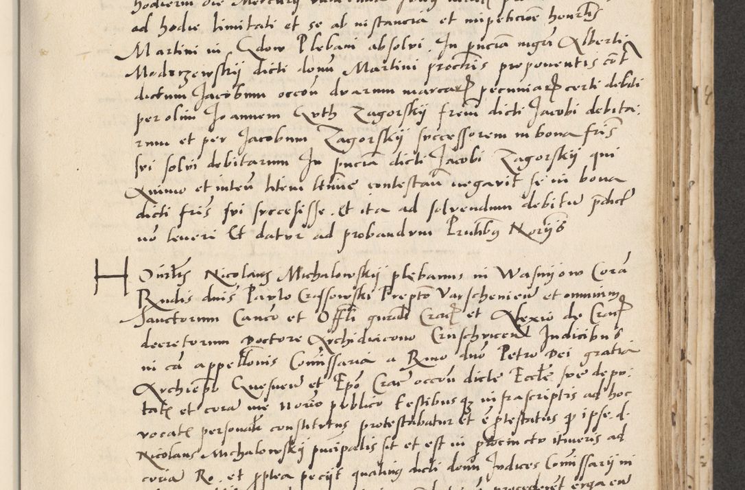 Zdjęcie nr 283 dla obiektu archiwalnego: Acta actorum causarum, sentenciarum et obligacionum coram reverendo patre domino Paulo Crassowsky Warssoviensi et Omnium Sanctorum preposito, canonico et officiali generali Cracoviensi ad annum Domini millesimum quingentesimum quadraresimum quatrum, cuius indicio est secunda pontificatus sanctissimi in Christo patris et domini nostri domini Pauli divina providencia pape tercii anno ipsius decimo, a die ac mense infrascriptis feliciter continuantur