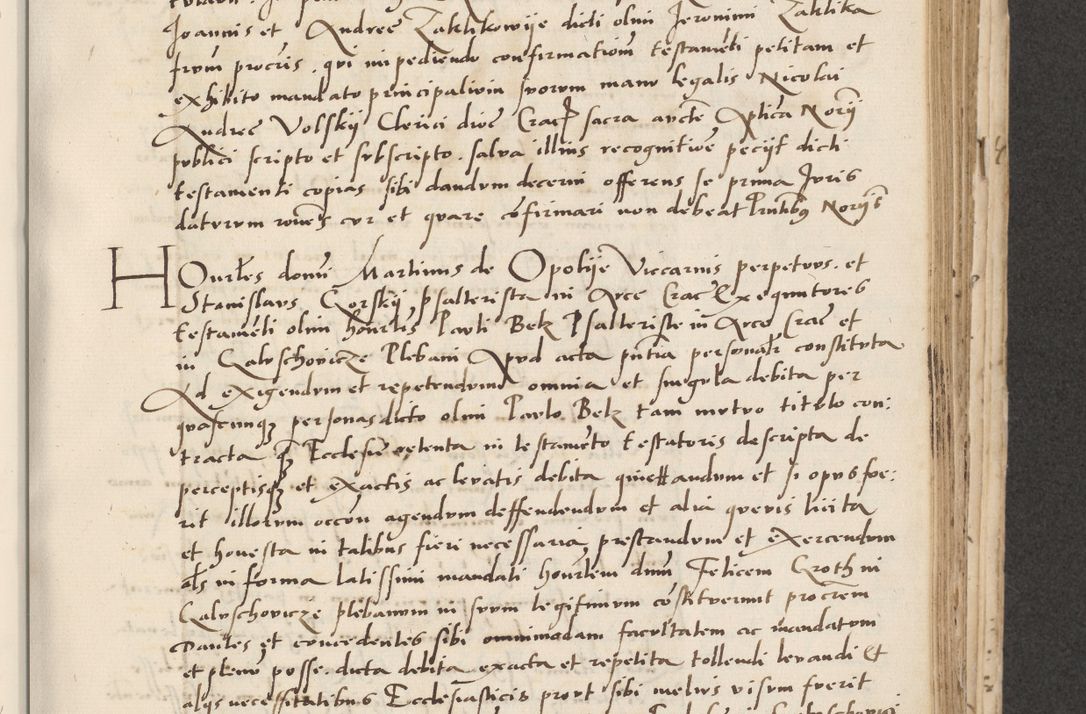 Zdjęcie nr 273 dla obiektu archiwalnego: Acta actorum causarum, sentenciarum et obligacionum coram reverendo patre domino Paulo Crassowsky Warssoviensi et Omnium Sanctorum preposito, canonico et officiali generali Cracoviensi ad annum Domini millesimum quingentesimum quadraresimum quatrum, cuius indicio est secunda pontificatus sanctissimi in Christo patris et domini nostri domini Pauli divina providencia pape tercii anno ipsius decimo, a die ac mense infrascriptis feliciter continuantur