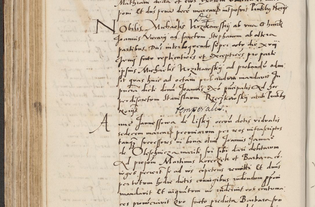 Zdjęcie nr 268 dla obiektu archiwalnego: Acta actorum causarum, sentenciarum et obligacionum coram reverendo patre domino Paulo Crassowsky Warssoviensi et Omnium Sanctorum preposito, canonico et officiali generali Cracoviensi ad annum Domini millesimum quingentesimum quadraresimum quatrum, cuius indicio est secunda pontificatus sanctissimi in Christo patris et domini nostri domini Pauli divina providencia pape tercii anno ipsius decimo, a die ac mense infrascriptis feliciter continuantur