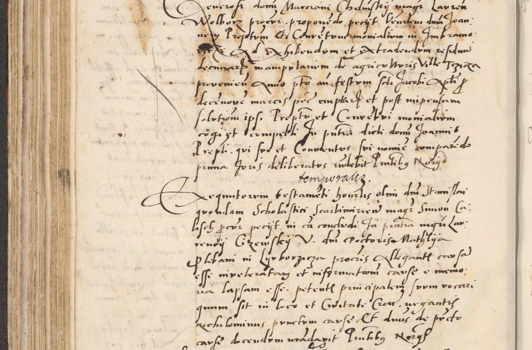 Zdjęcie nr 264 dla obiektu archiwalnego: Acta actorum causarum, sentenciarum et obligacionum coram reverendo patre domino Paulo Crassowsky Warssoviensi et Omnium Sanctorum preposito, canonico et officiali generali Cracoviensi ad annum Domini millesimum quingentesimum quadraresimum quatrum, cuius indicio est secunda pontificatus sanctissimi in Christo patris et domini nostri domini Pauli divina providencia pape tercii anno ipsius decimo, a die ac mense infrascriptis feliciter continuantur