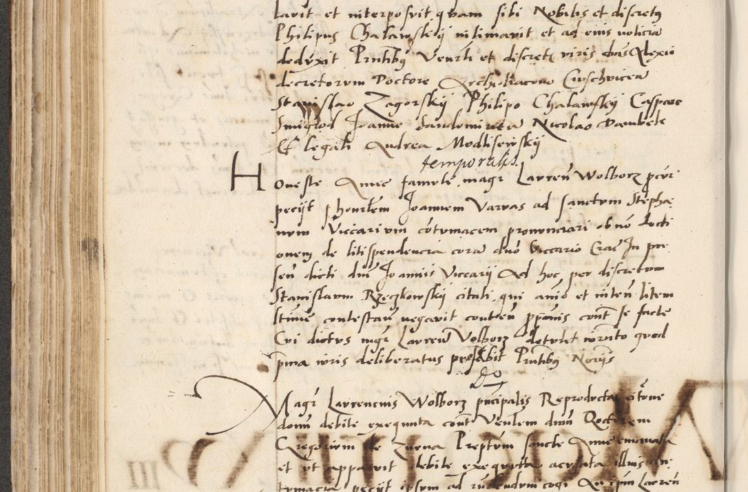 Zdjęcie nr 262 dla obiektu archiwalnego: Acta actorum causarum, sentenciarum et obligacionum coram reverendo patre domino Paulo Crassowsky Warssoviensi et Omnium Sanctorum preposito, canonico et officiali generali Cracoviensi ad annum Domini millesimum quingentesimum quadraresimum quatrum, cuius indicio est secunda pontificatus sanctissimi in Christo patris et domini nostri domini Pauli divina providencia pape tercii anno ipsius decimo, a die ac mense infrascriptis feliciter continuantur