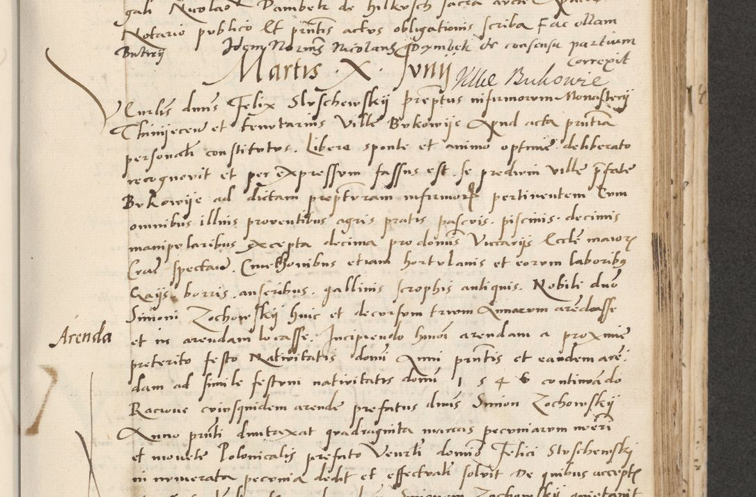 Zdjęcie nr 245 dla obiektu archiwalnego: Acta actorum causarum, sentenciarum et obligacionum coram reverendo patre domino Paulo Crassowsky Warssoviensi et Omnium Sanctorum preposito, canonico et officiali generali Cracoviensi ad annum Domini millesimum quingentesimum quadraresimum quatrum, cuius indicio est secunda pontificatus sanctissimi in Christo patris et domini nostri domini Pauli divina providencia pape tercii anno ipsius decimo, a die ac mense infrascriptis feliciter continuantur