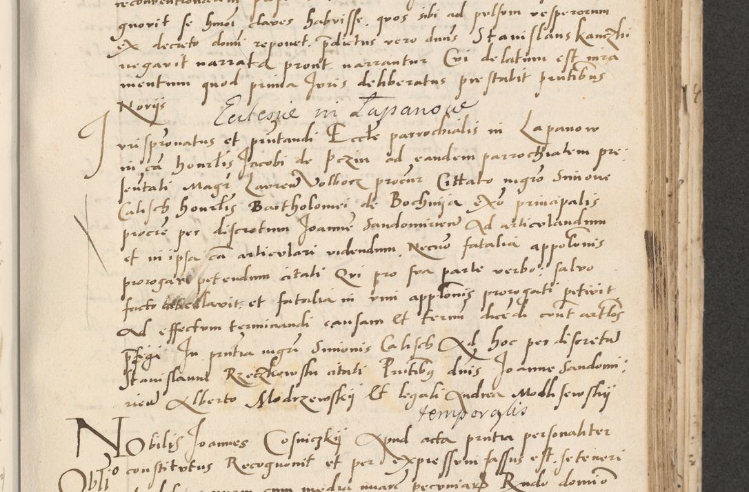 Zdjęcie nr 241 dla obiektu archiwalnego: Acta actorum causarum, sentenciarum et obligacionum coram reverendo patre domino Paulo Crassowsky Warssoviensi et Omnium Sanctorum preposito, canonico et officiali generali Cracoviensi ad annum Domini millesimum quingentesimum quadraresimum quatrum, cuius indicio est secunda pontificatus sanctissimi in Christo patris et domini nostri domini Pauli divina providencia pape tercii anno ipsius decimo, a die ac mense infrascriptis feliciter continuantur