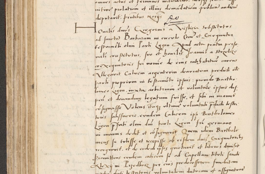 Zdjęcie nr 238 dla obiektu archiwalnego: Acta actorum causarum, sentenciarum et obligacionum coram reverendo patre domino Paulo Crassowsky Warssoviensi et Omnium Sanctorum preposito, canonico et officiali generali Cracoviensi ad annum Domini millesimum quingentesimum quadraresimum quatrum, cuius indicio est secunda pontificatus sanctissimi in Christo patris et domini nostri domini Pauli divina providencia pape tercii anno ipsius decimo, a die ac mense infrascriptis feliciter continuantur