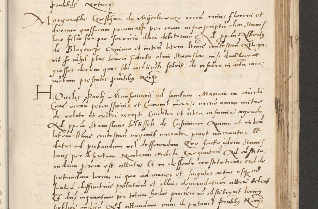 Zdjęcie nr 235 dla obiektu archiwalnego: Acta actorum causarum, sentenciarum et obligacionum coram reverendo patre domino Paulo Crassowsky Warssoviensi et Omnium Sanctorum preposito, canonico et officiali generali Cracoviensi ad annum Domini millesimum quingentesimum quadraresimum quatrum, cuius indicio est secunda pontificatus sanctissimi in Christo patris et domini nostri domini Pauli divina providencia pape tercii anno ipsius decimo, a die ac mense infrascriptis feliciter continuantur